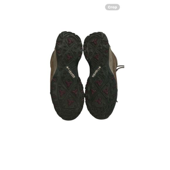 Women's Columbia Brown & Purple Lace Up Boots Preowned In Great Condition,Size 8 - Picture 3 of 9